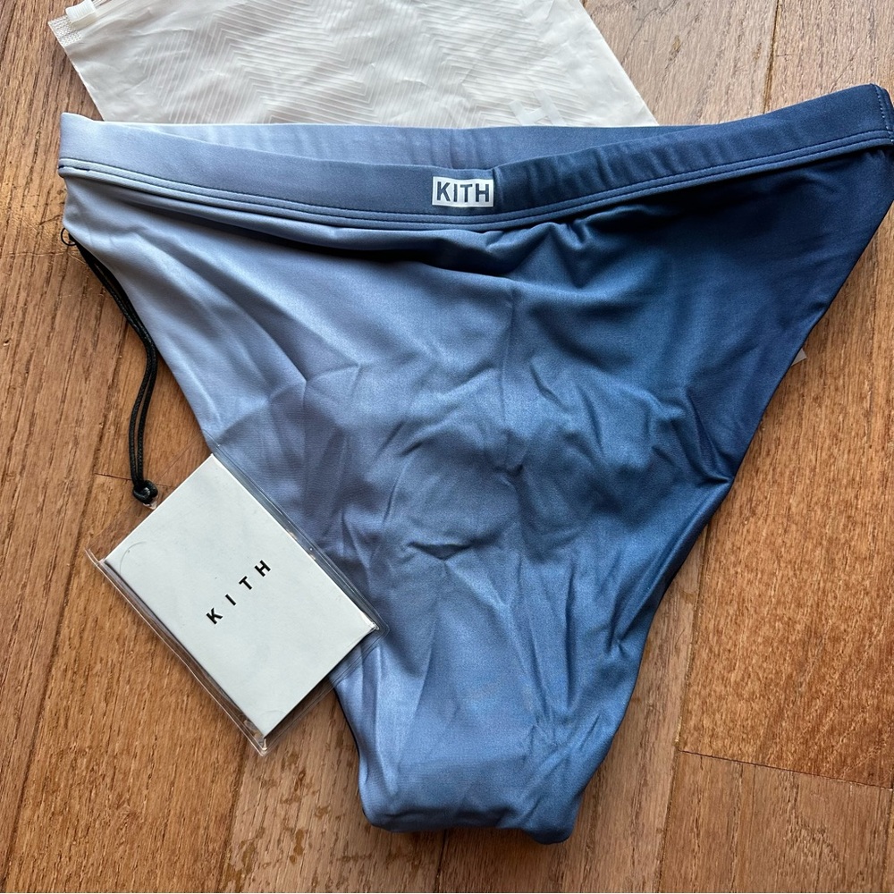 Brand New (NWT) Kith Olivia High-Waisted Bikini Bottom - Navy Ombré - Picture 7 of 10